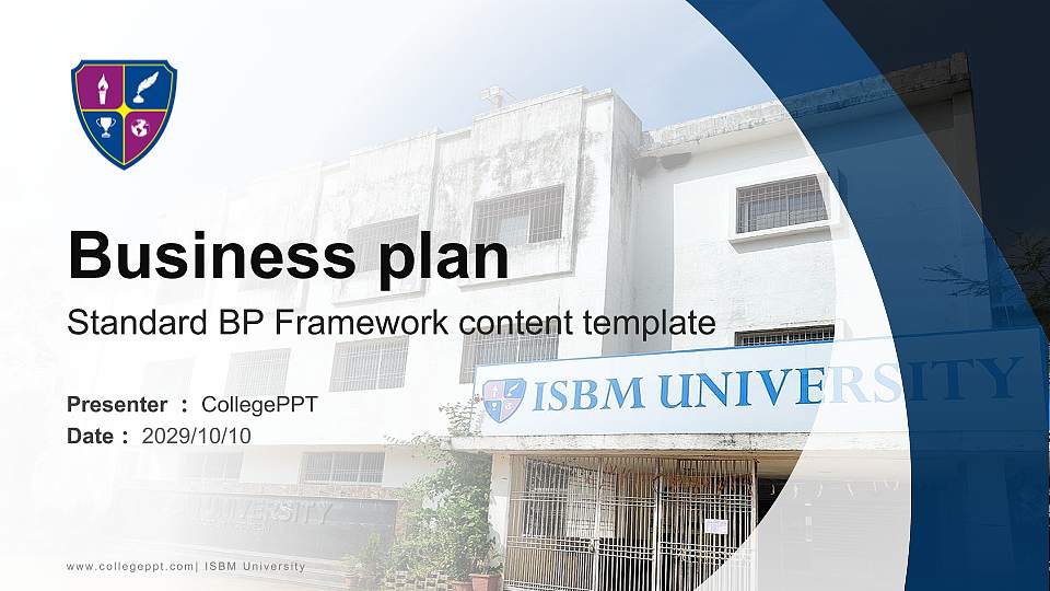 ISBM University Competition/Entrepreneurship Contest PPT Template16:9 ratio PPT effect preview image
