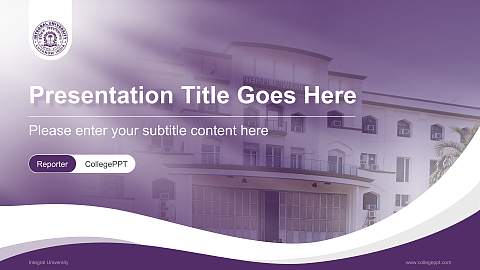 Integral University Lecture Sharing and Networking Event PPT Template