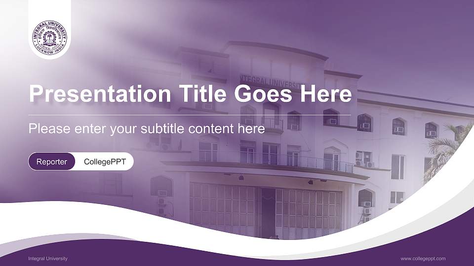 Integral University Lecture Sharing and Networking Event PPT Template16:9 ratio PPT effect preview image