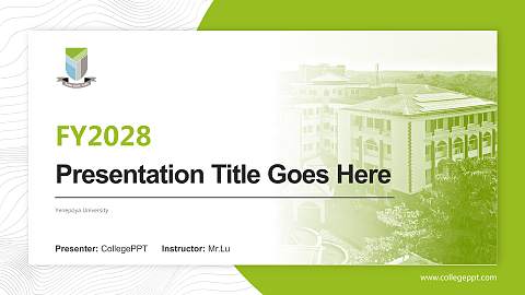 Yenepoya University Academic Presentation/Research Findings Report PPT Template