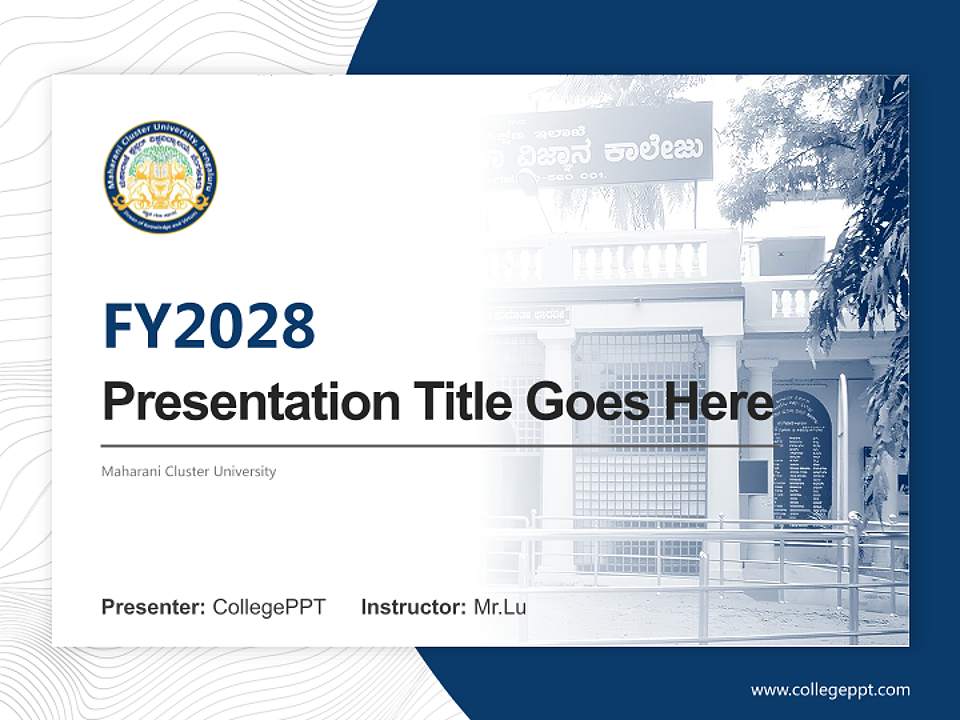 Maharani Cluster University Academic Presentation/Research Findings Report PPT Template4:3 ratio PPT effect preview image5