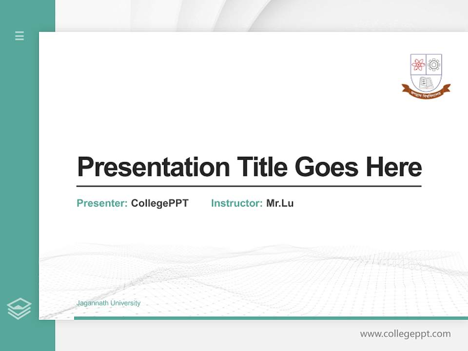 Jagannath University Thesis Proposal/Graduation Defense PPT Template4:3 ratio PPT effect preview image5