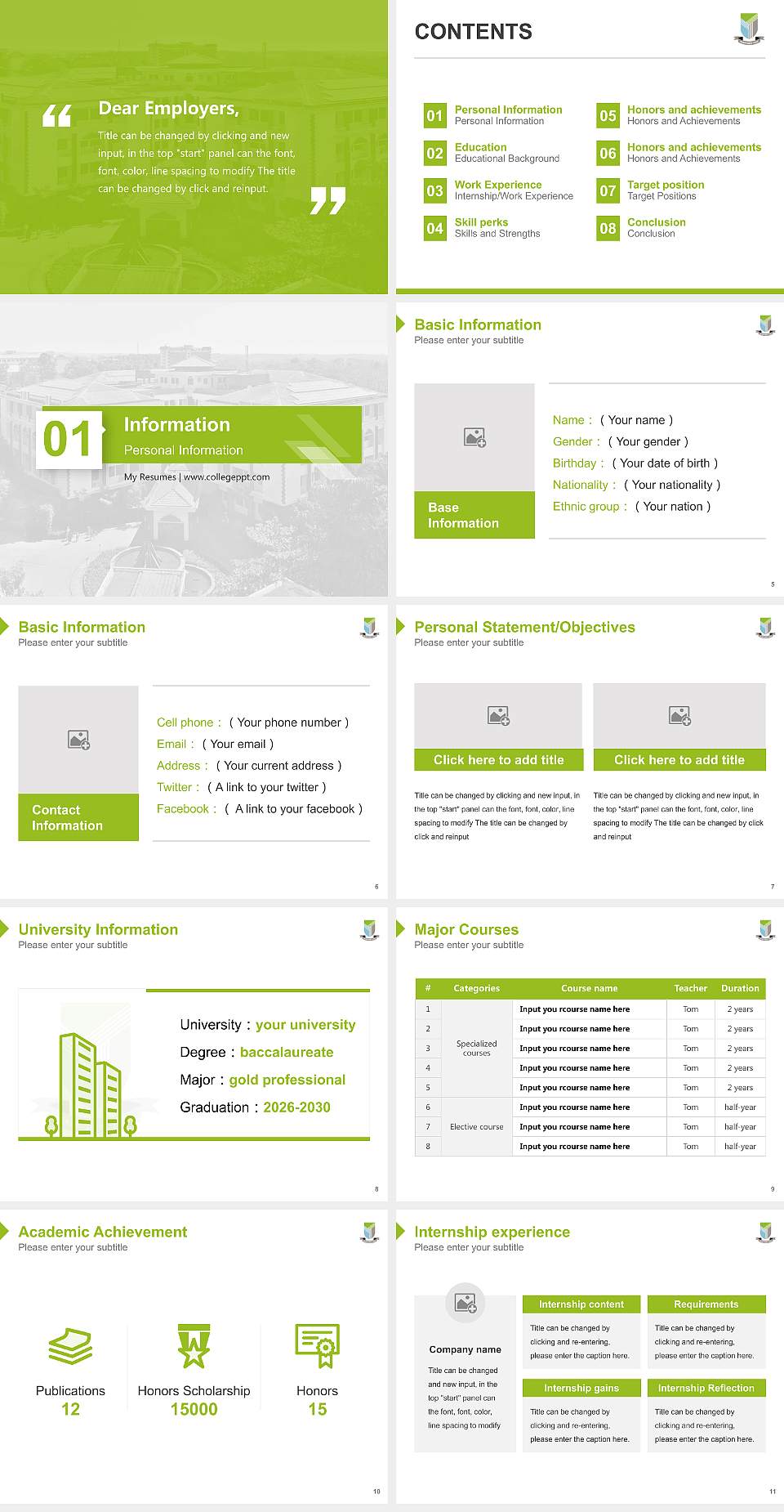 Yenepoya University Resume PPT Template4:3 ratio PPT effect preview image2