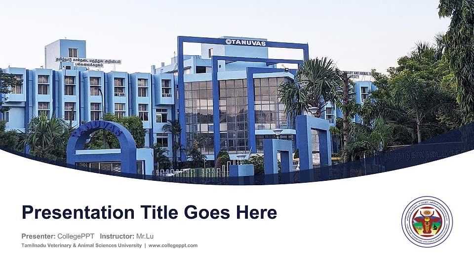 Tamilnadu Veterinary & Animal Sciences University Course/Courseware Creation PPT Template16:9 ratio PPT effect preview image