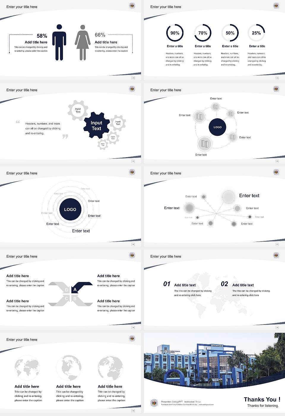 Tamilnadu Veterinary & Animal Sciences University Course/Courseware Creation PPT Template16:9 ratio PPT effect preview image4