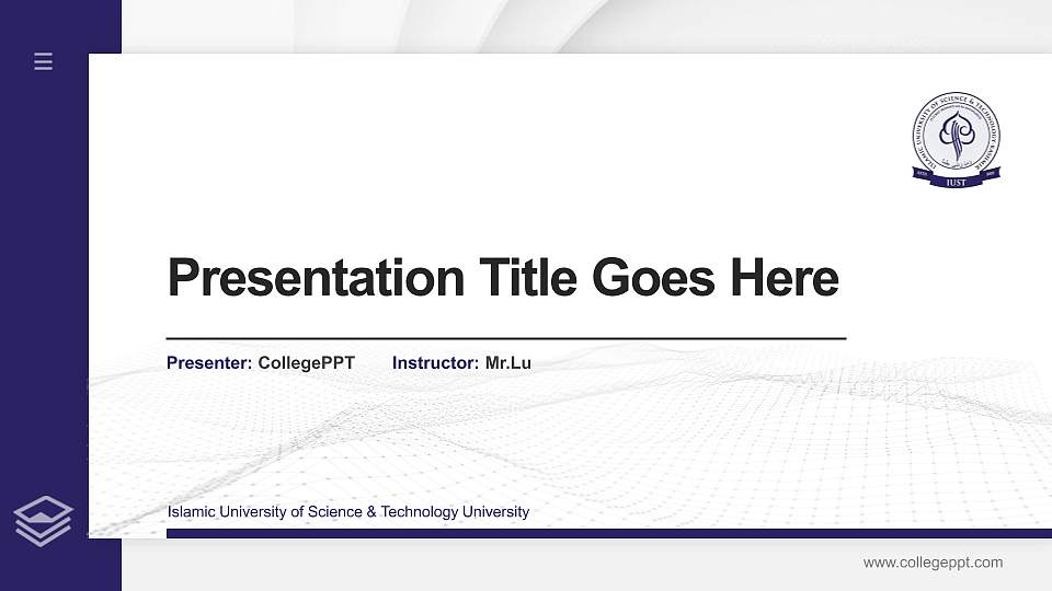 Islamic University of Science & Technology University Thesis Proposal/Graduation Defense PPT Template16:9 ratio PPT effect preview image
