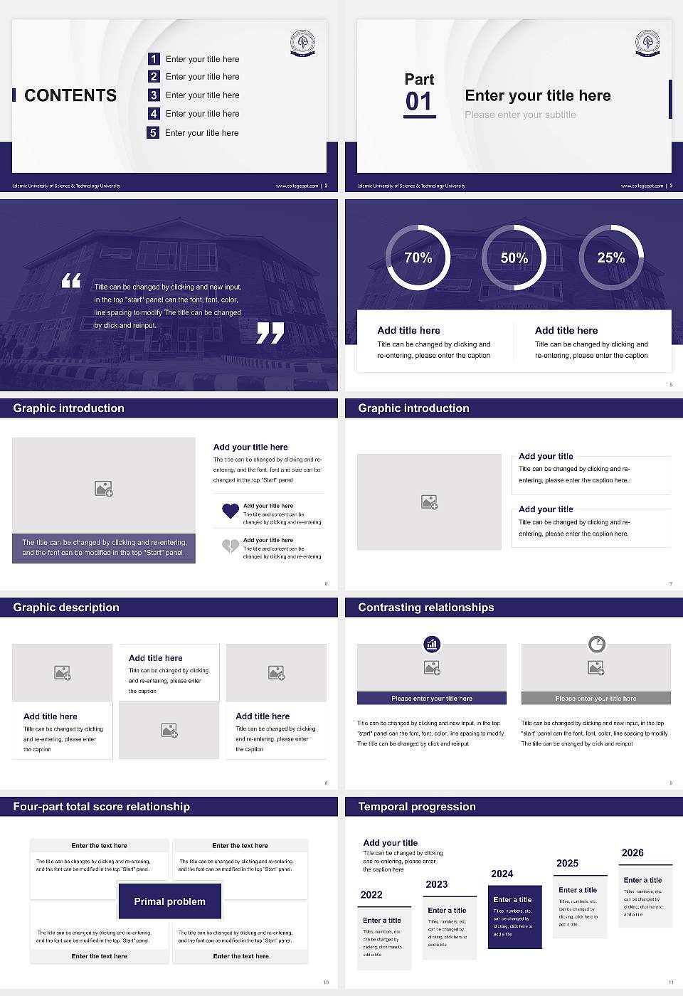 Islamic University of Science & Technology University Thesis Proposal/Graduation Defense PPT Template16:9 ratio PPT effect preview image2