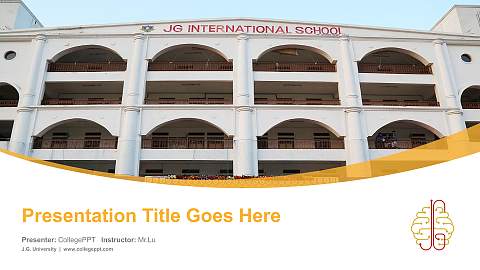 J.G. University Course/Courseware Creation PPT Template