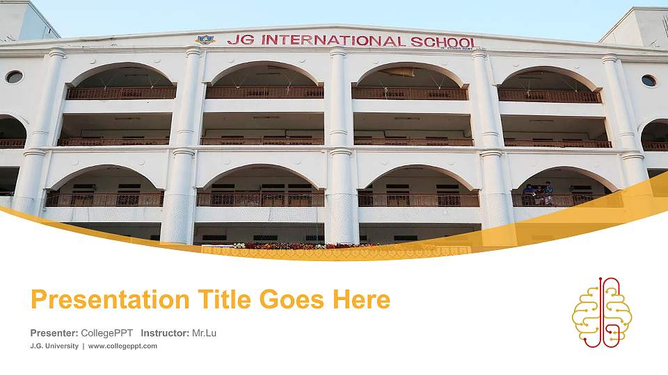 J.G. University Course/Courseware Creation PPT Template16:9 ratio PPT effect preview image
