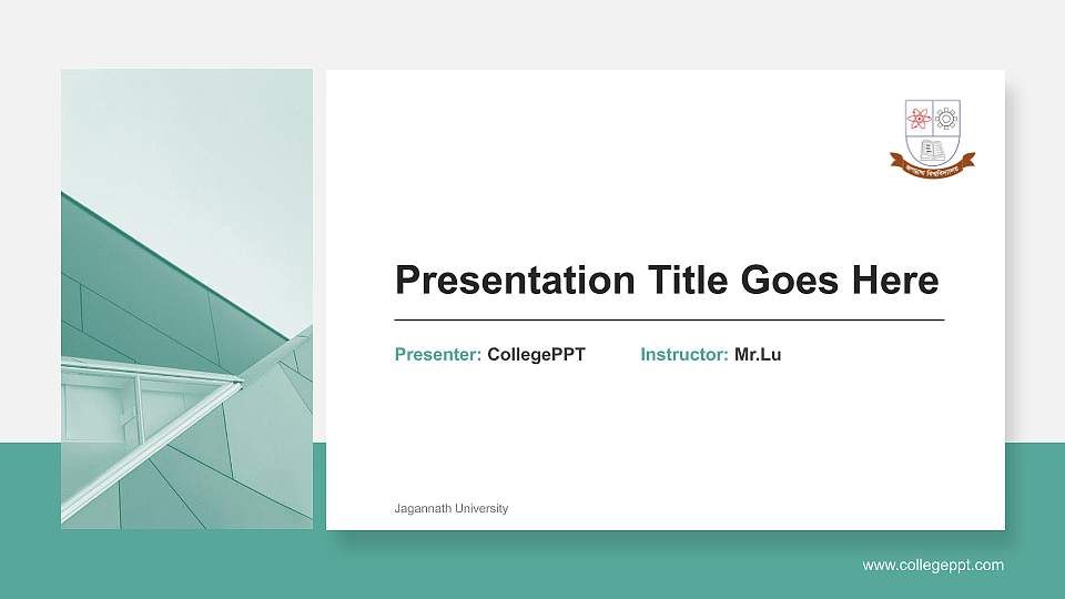 Jagannath University General Purpose PPT Template16:9 ratio PPT effect preview image