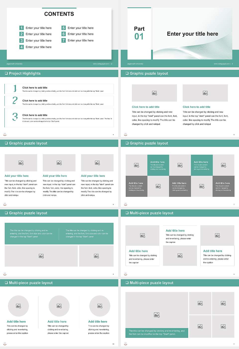 Jagannath University General Purpose PPT Template16:9 ratio PPT effect preview image2