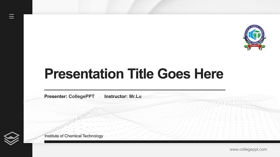 Institute of Chemical Technology Thesis Proposal/Graduation Defense PPT Template16:9 ratio PPT effect preview image