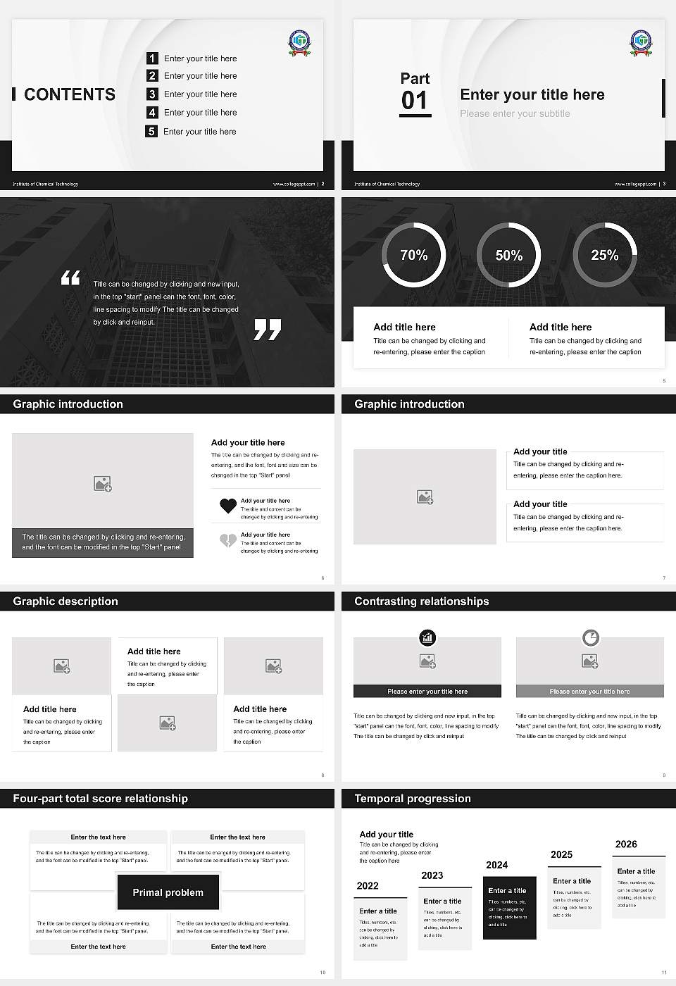 Institute of Chemical Technology Thesis Proposal/Graduation Defense PPT Template16:9 ratio PPT effect preview image2