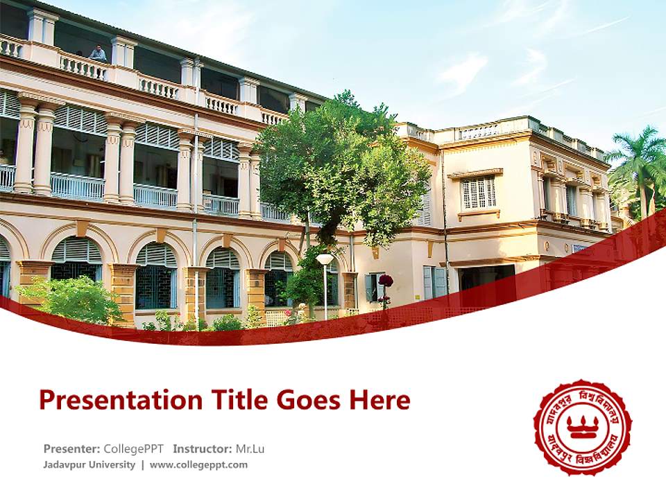 Jadavpur University Course/Courseware Creation PPT Template4:3 ratio PPT effect preview image5