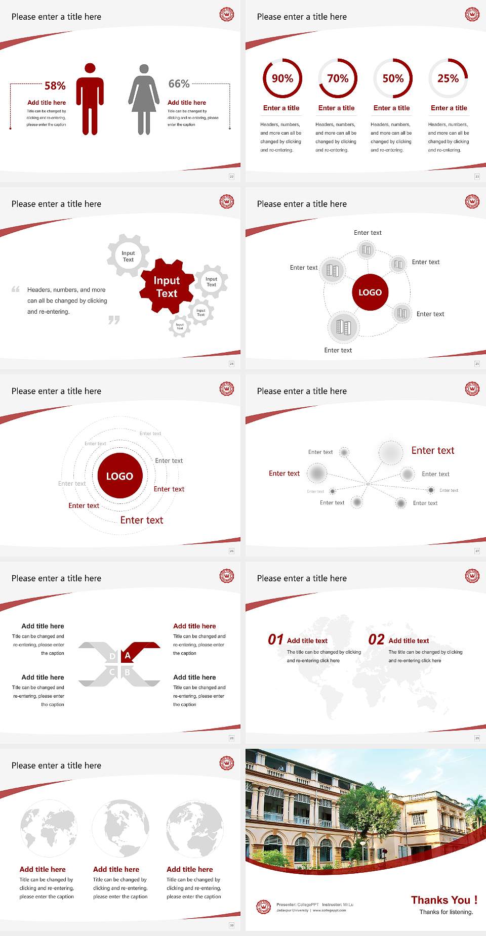 Jadavpur University Course/Courseware Creation PPT Template4:3 ratio PPT effect preview image4