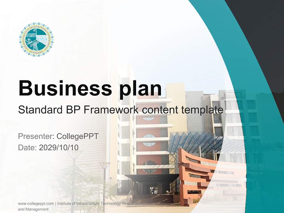 Institute of Infrastructure Technology Research and Management Competition/Entrepreneurship Contest PPT Template4:3 ratio PPT effect preview image9