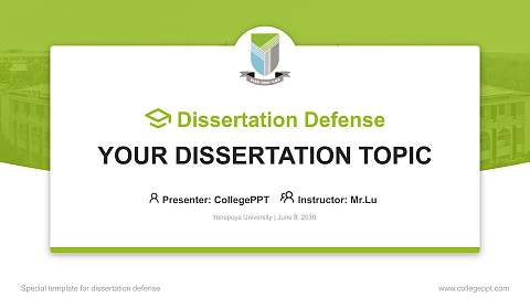 Yenepoya University Graduation Thesis Defense PPT Template
