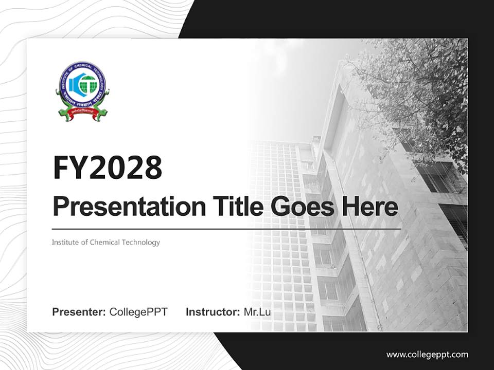 Institute of Chemical Technology Academic Presentation/Research Findings Report PPT Template4:3 ratio PPT effect preview image5