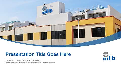 International Institute of Information Technology, Bangalore Course/Courseware Creation PPT Template