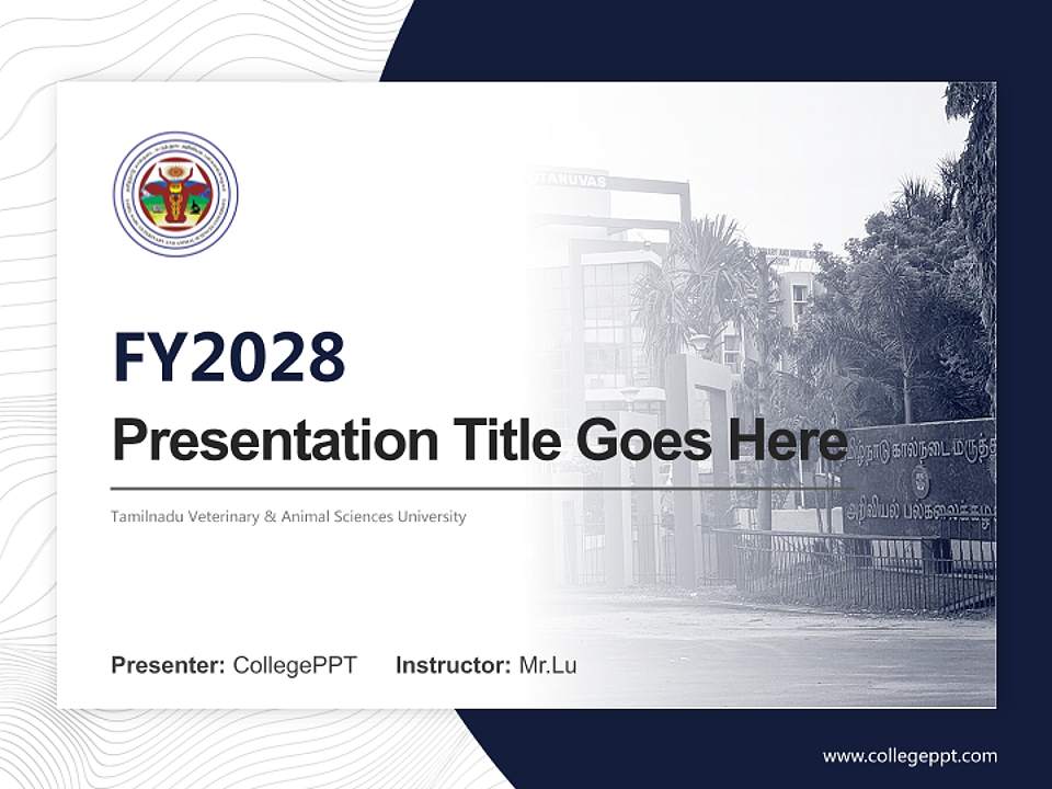 Tamilnadu Veterinary & Animal Sciences University Academic Presentation/Research Findings Report PPT Template4:3 ratio PPT effect preview image5