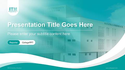 ITM University (Gwalior) Lecture Sharing and Networking Event PPT Template