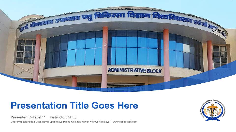 Uttar Pradesh Pandit Deen Dayal Upadhyaya Pashu Chikitsa Vigyan Vishwavidyalaya Course/Courseware Creation PPT Template16:9 ratio PPT effect preview image