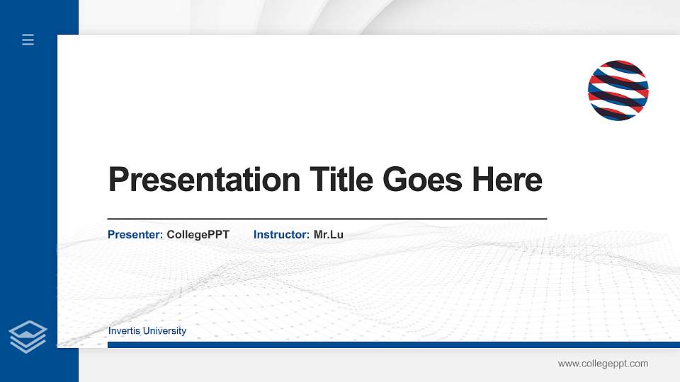 Invertis University Thesis Proposal/Graduation Defense PPT Template16:9 ratio PPT effect preview image
