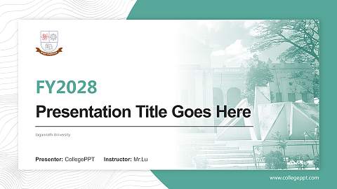Jagannath University Academic Presentation/Research Findings Report PPT Template