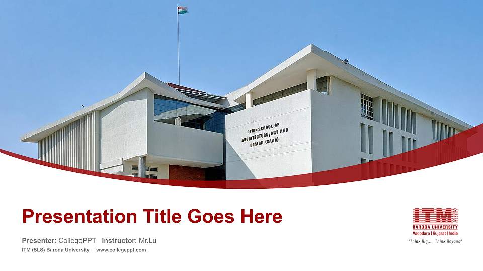ITM (SLS) Baroda University Course/Courseware Creation PPT Template16:9 ratio PPT effect preview image