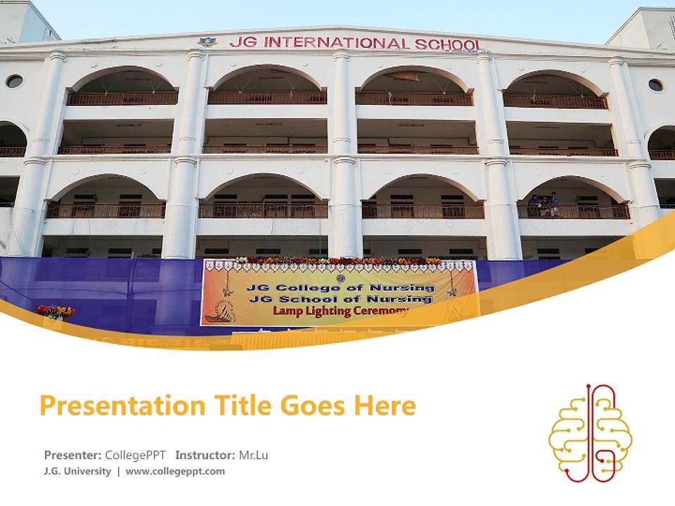 J.G. University Course/Courseware Creation PPT Template4:3 ratio PPT effect preview image5