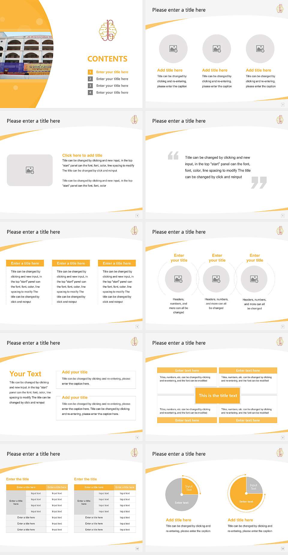 J.G. University Course/Courseware Creation PPT Template4:3 ratio PPT effect preview image2