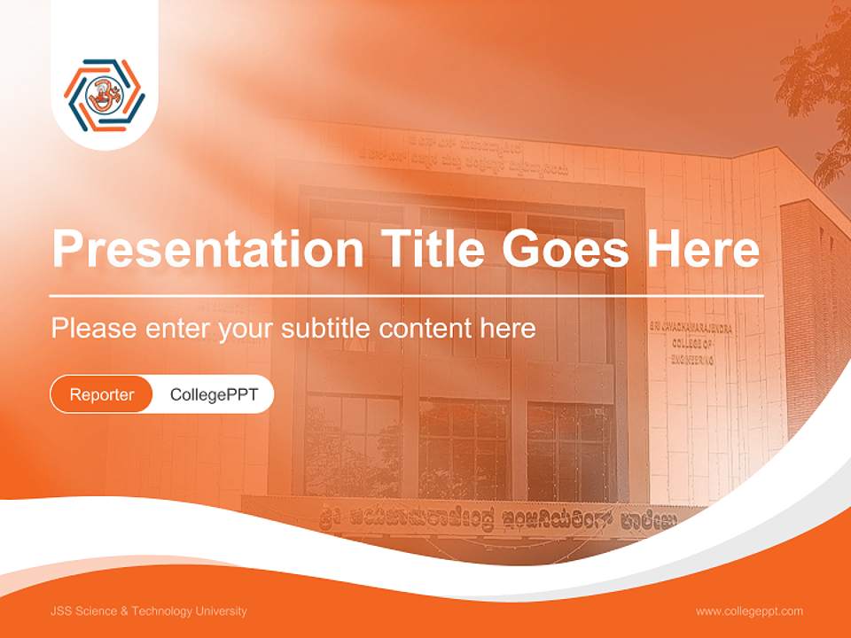 JSS Science & Technology University Lecture Sharing and Networking Event PPT Template4:3 ratio PPT effect preview image4