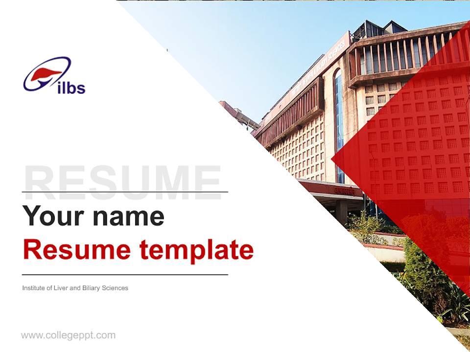 Institute of Liver and Biliary Sciences Resume PPT Template4:3 ratio PPT effect preview image5