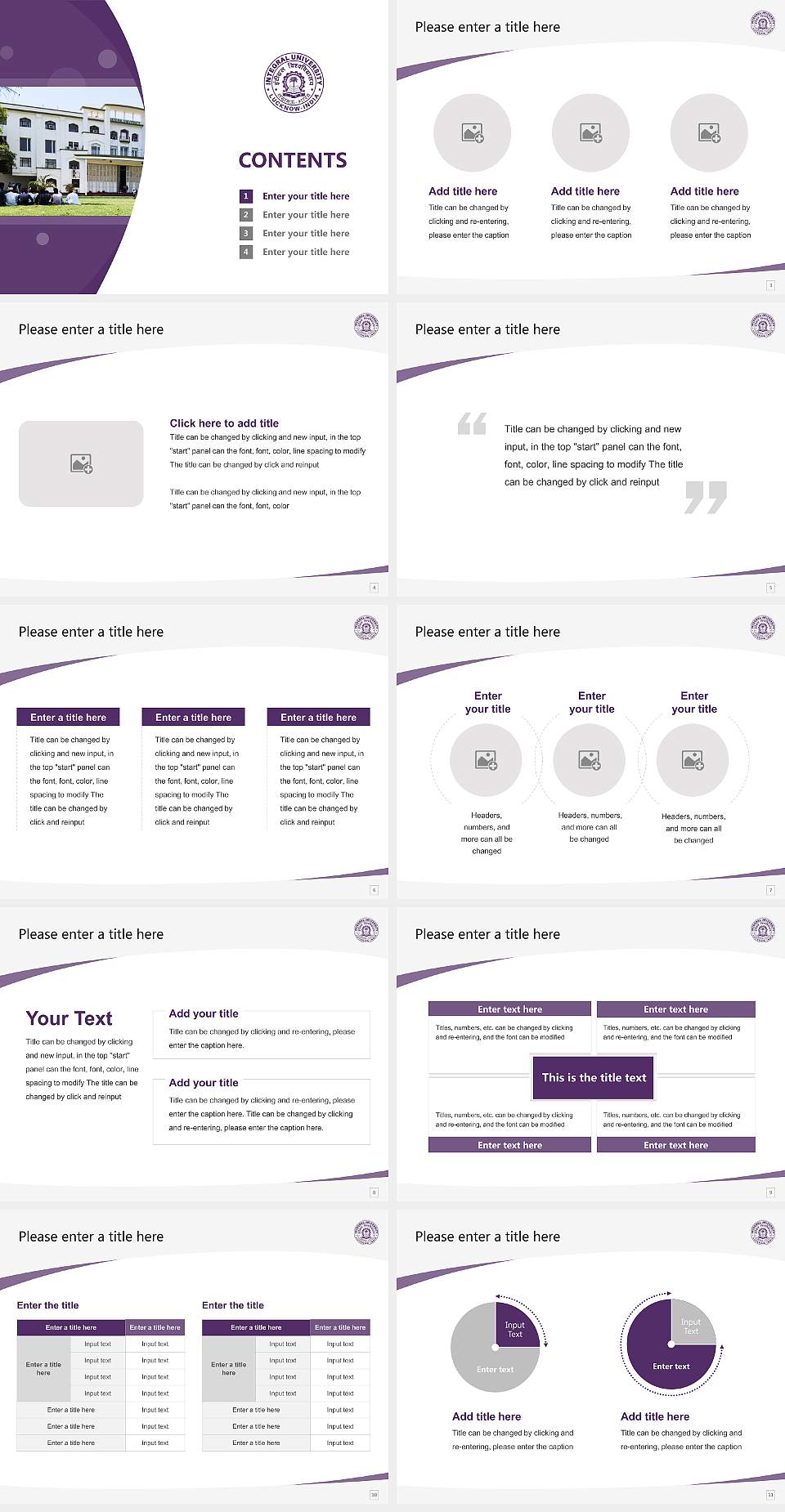 Integral University Course/Courseware Creation PPT Template4:3 ratio PPT effect preview image2
