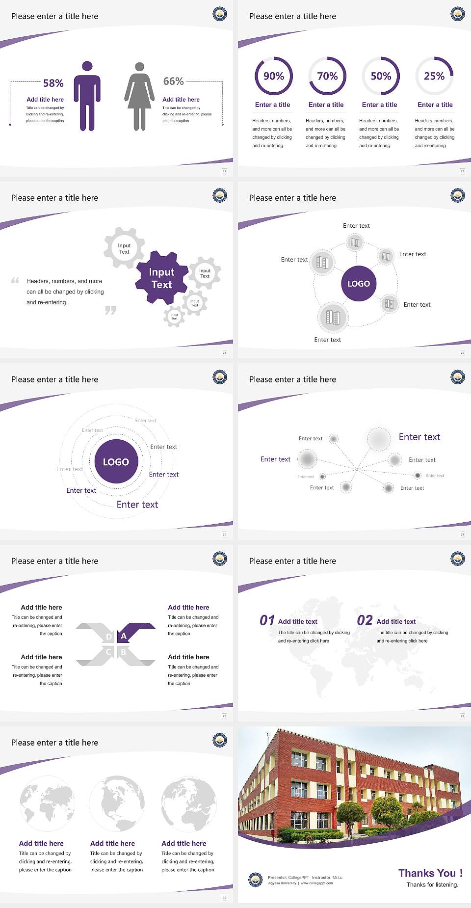 Jigyasa University Course/Courseware Creation PPT Template4:3 ratio PPT effect preview image4