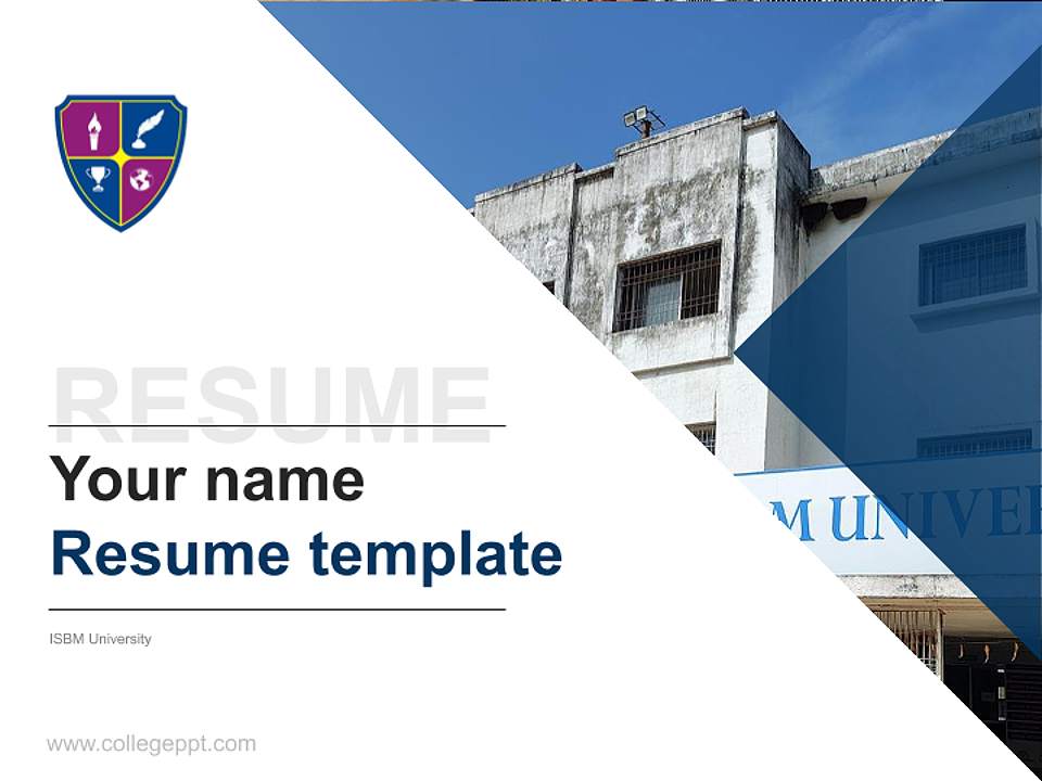 ISBM University Resume PPT Template4:3 ratio PPT effect preview image5