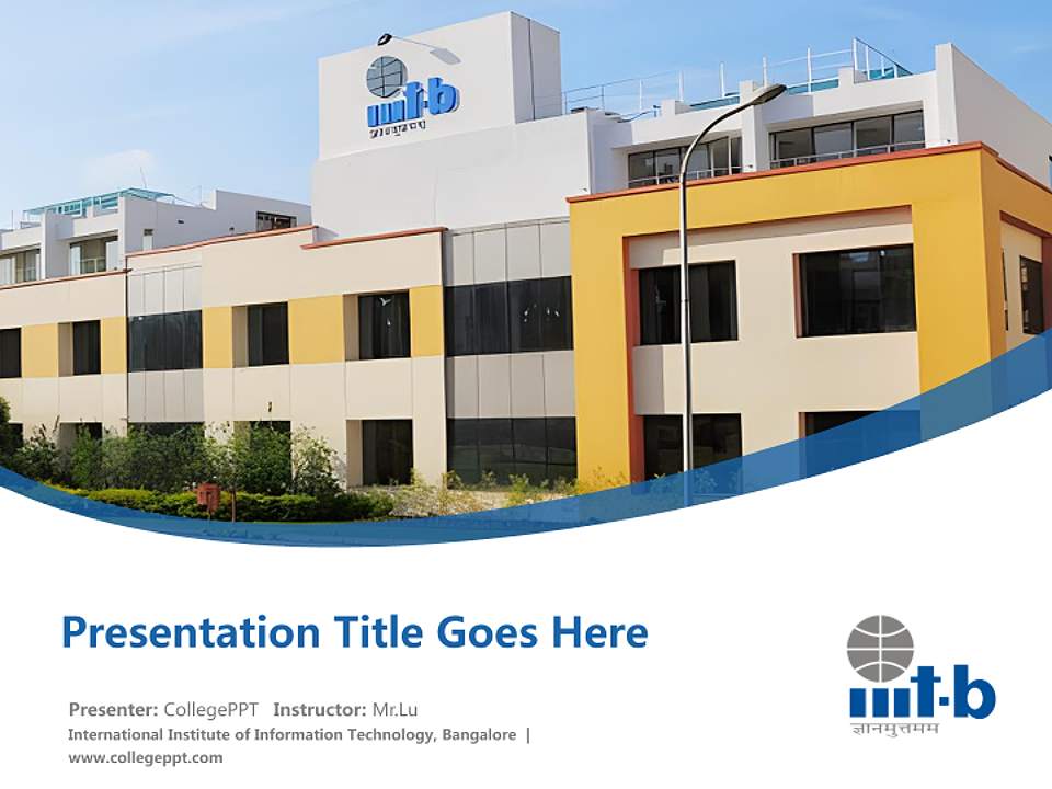 International Institute of Information Technology, Bangalore Course/Courseware Creation PPT Template4:3 ratio PPT effect preview image5