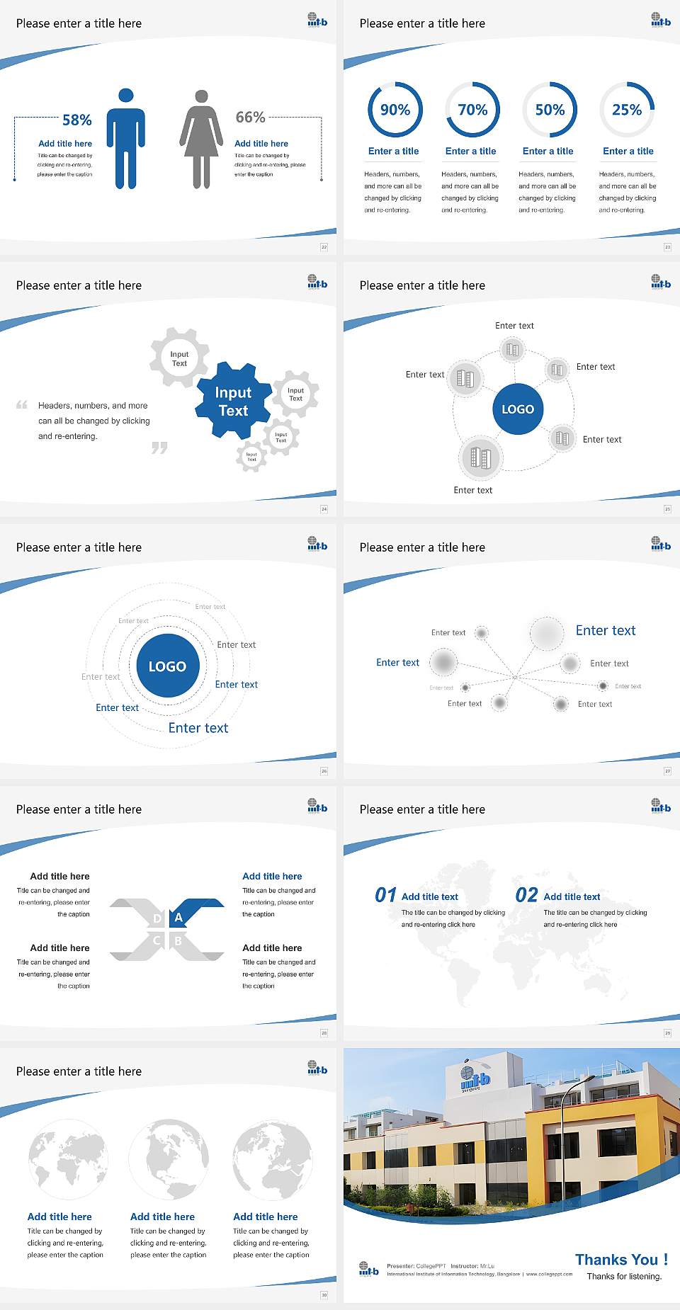 International Institute of Information Technology, Bangalore Course/Courseware Creation PPT Template4:3 ratio PPT effect preview image4