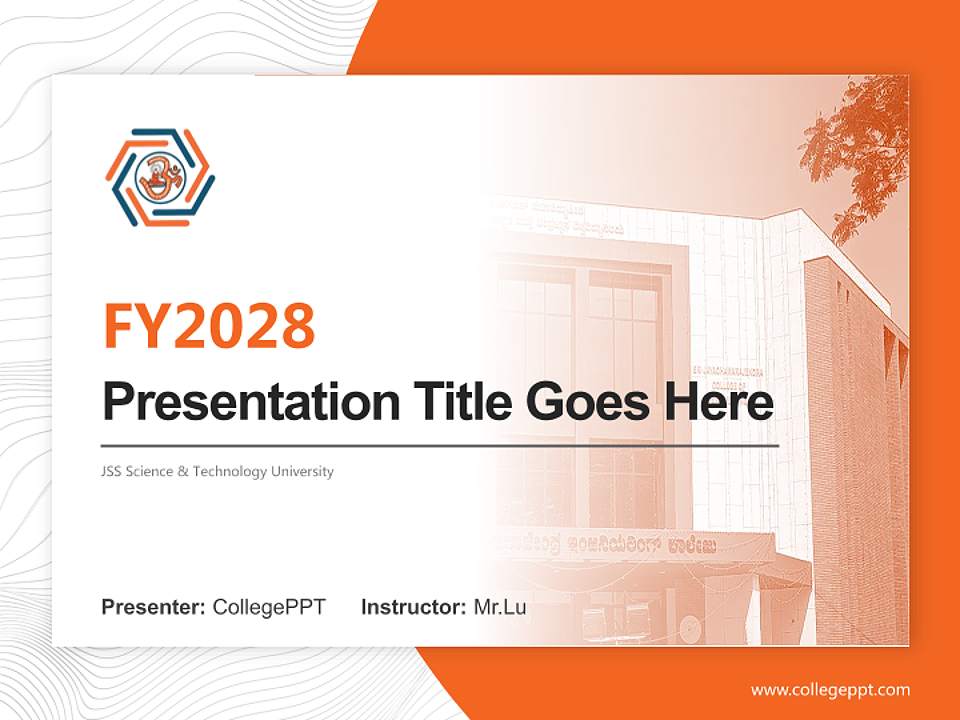 JSS Science & Technology University Academic Presentation/Research Findings Report PPT Template4:3 ratio PPT effect preview image5