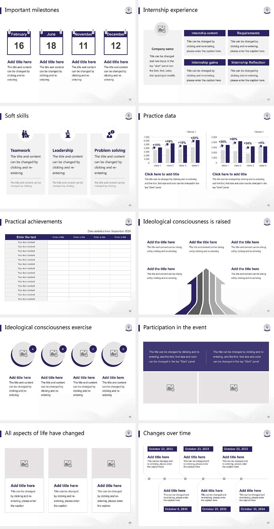 Islamic University of Science & Technology University National Scholarship Defense PPT Template4:3 ratio PPT effect preview image3