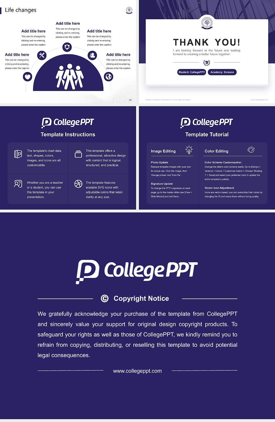 Islamic University of Science & Technology University National Scholarship Defense PPT Template4:3 ratio PPT effect preview image4