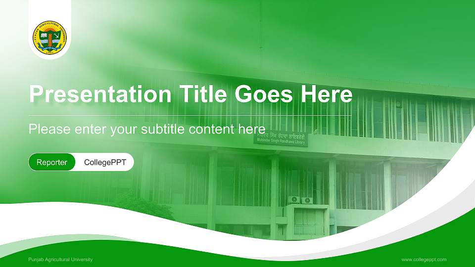 Punjab Agricultural University Lecture Sharing and Networking Event PPT Template16:9 ratio PPT effect preview image