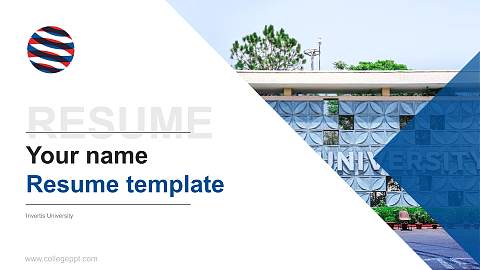 Invertis University Resume PPT Template