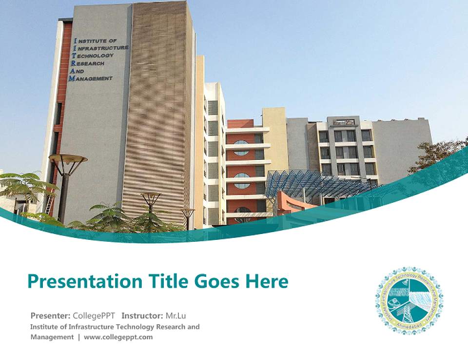 Institute of Infrastructure Technology Research and Management Course/Courseware Creation PPT Template4:3 ratio PPT effect preview image5