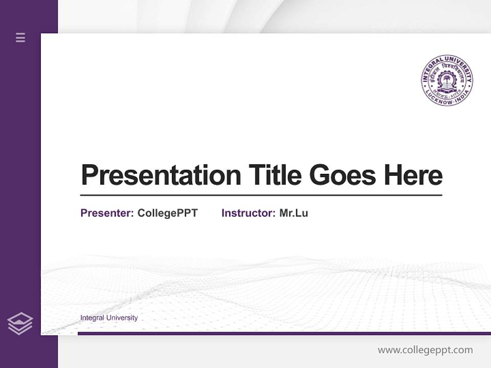 Integral University Thesis Proposal/Graduation Defense PPT Template4:3 ratio PPT effect preview image5