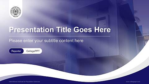 International Institute for Population Sciences Lecture Sharing and Networking Event PPT Template