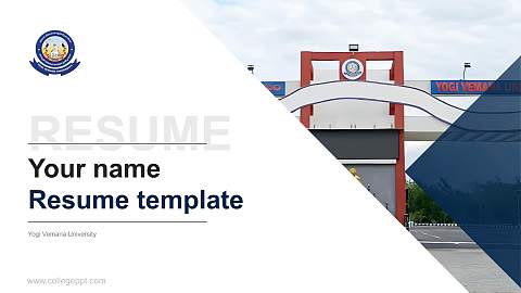 Yogi Vemana University Resume PPT Template