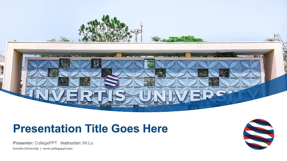 Invertis University Course/Courseware Creation PPT Template16:9 ratio PPT effect preview image