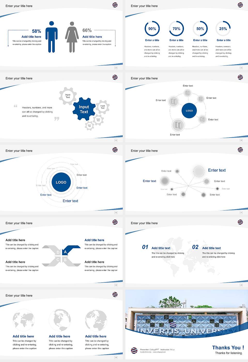 Invertis University Course/Courseware Creation PPT Template16:9 ratio PPT effect preview image4