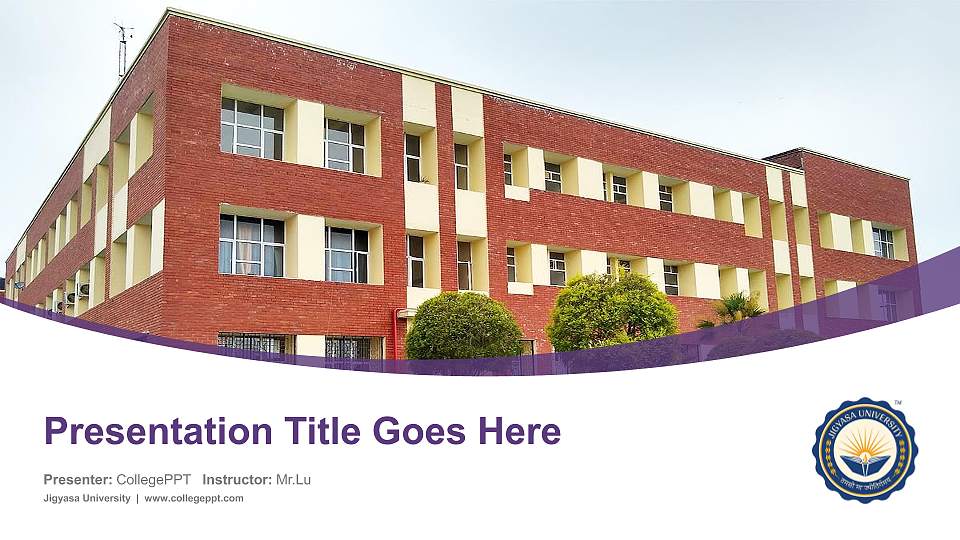 Jigyasa University Course/Courseware Creation PPT Template16:9 ratio PPT effect preview image